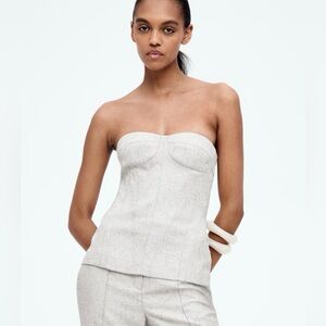 H&M Twill Bustier Top